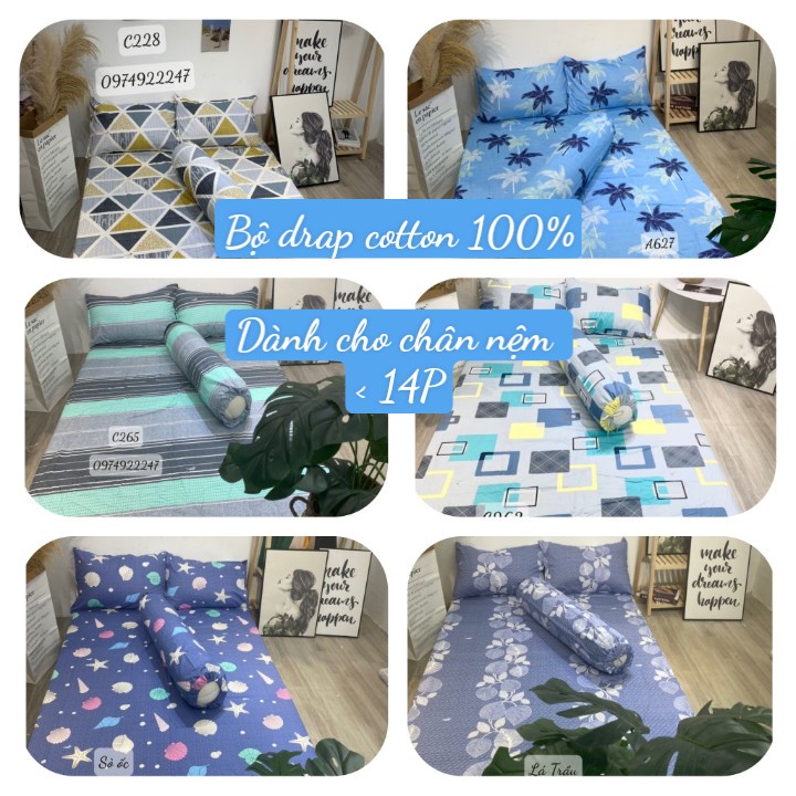 Ga giường Cotton 100% Thắng Lợi chính hãng IN LOGO THẮNG LỢI, không xù lông, không phai màu, (nệm &lt; 14p)