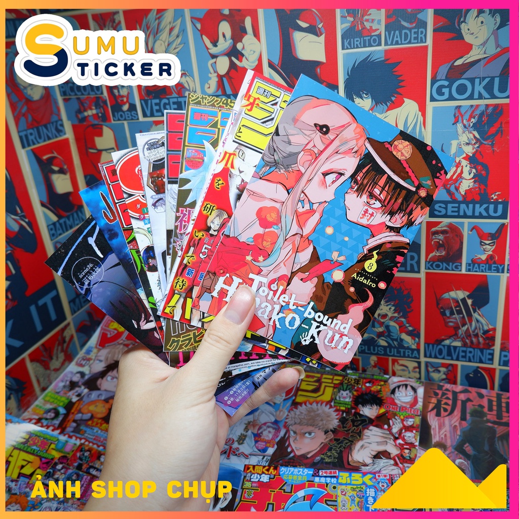 Set 40 tấm dán tường phong cách Manga Anime  - Manga Anime Wall Collage - Cán bảo vệ hình ảnh - Sẵn keo