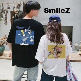 Áo Thun Đôi In Hình Mèo Chuột Cực Cute, Vải dày thoáng mát