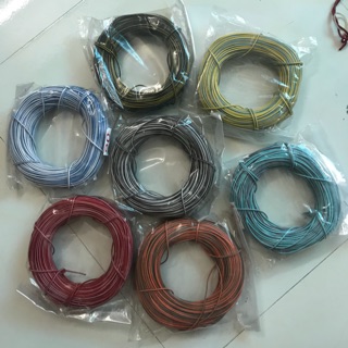 Dây điện xe máy màu sọc ( 1 cuộn 0,5kg)