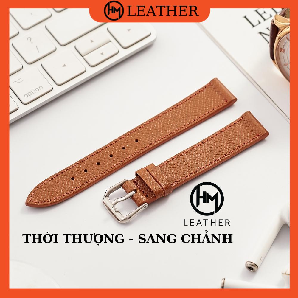 Dây da đồng hồ 14mm - Đủ size 12/14/16/18/20/22/24 - Thương hiệu Hima Leather - EPSOM