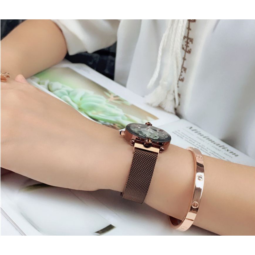 [ Big Sale Mua 1 Nhận 4] Đồng Hồ Nữ Khoá Nam Châm Cao Cấp Mobangtuo 2018 Chính Hãng Đính Đá Hai Bên Dây Sang Trảnh | BigBuy360 - bigbuy360.vn