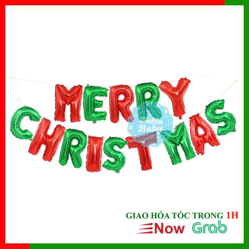 Bộ bóng 14 chữ Merry Christmas trang trí Noel