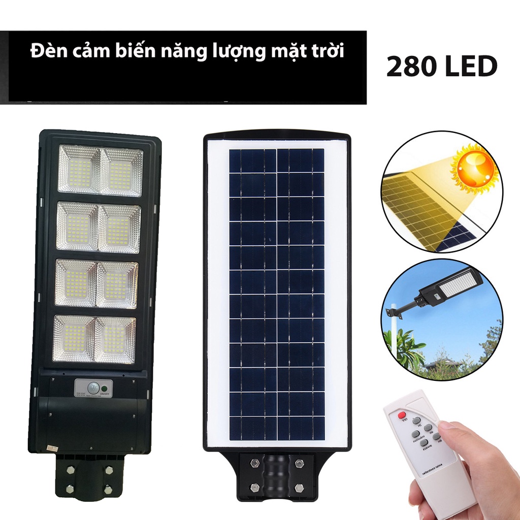 Đèn Năng Lượng Mặt Trời,Đèn Led trang tri Liền Thể 500w, 400w Cảm Biến Chuyển Động,BH 2 năm