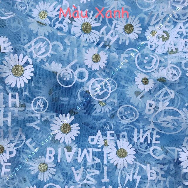 VẢI LƯỚI HOA CÚC - KÍ TỰ THỜI TRANG