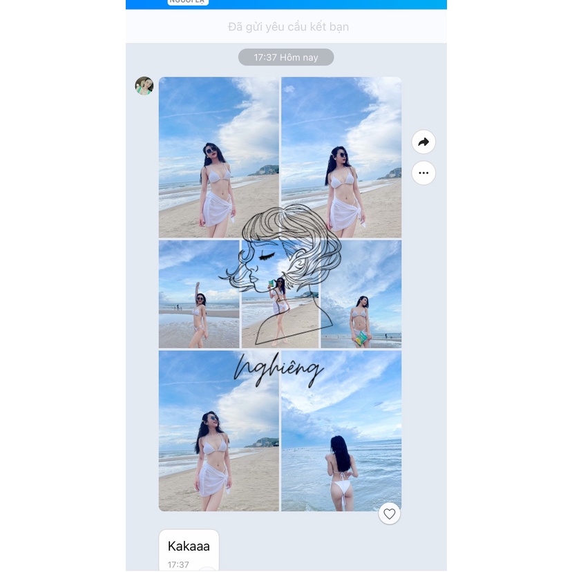 Bikini, đồ bơi nữ 2 mảnh kèm khăn basic ảnh khách feedback bikini sexy