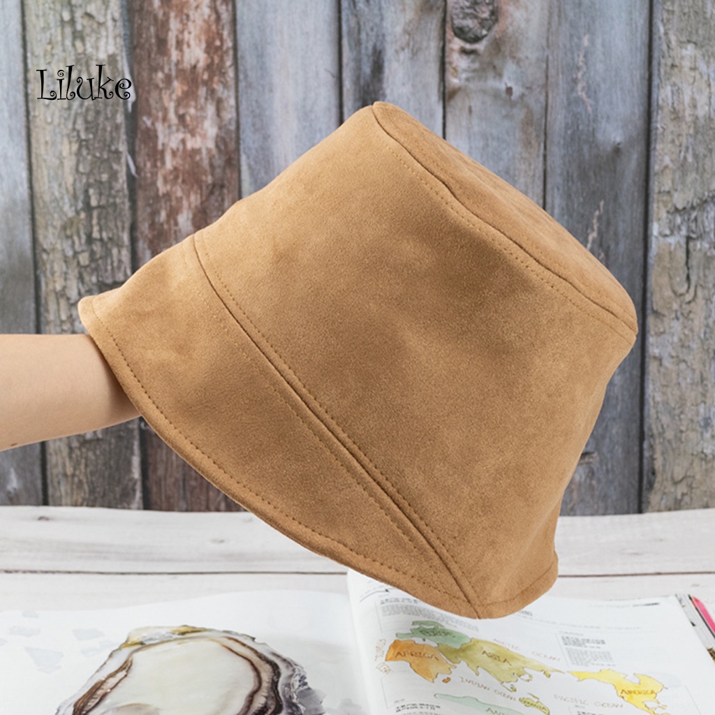 Mũ Tai Bèo Chất Liệu Da Lộn Màu Trơn Thời Trang Cho Nam Và Nữ