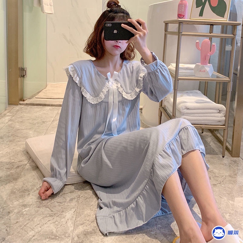 Đồ ngủ Tay Dài Phong Cách Nhật Bản Mới Mẻ Thời Trang Thu Hè Cho Nữ