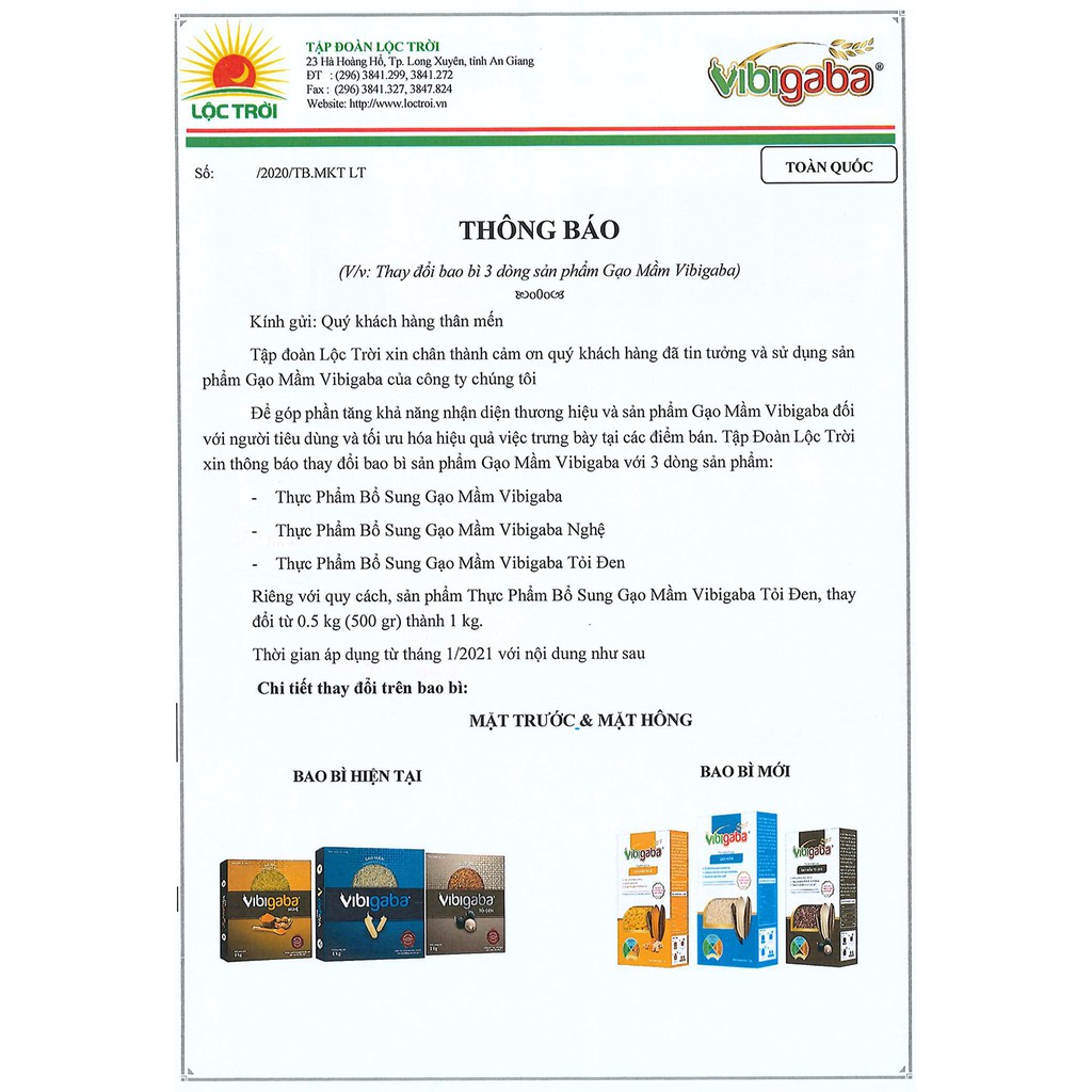 Gạo Mầm Vibigaba Nghệ Hạt Ngọc Trời Gói 1Kg - Tốt Cho Người Viêm Loét Dạ Dày, Tá Tràng, Viêm Gan, Tiểu Đường - Date mới