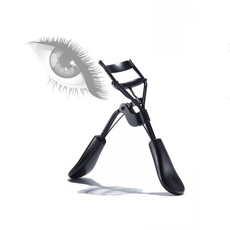 [Hàng mới về] Kẹp bấm mi đệm silicone PVC bằng kim loại màu đen phù hợp cho tất cả các dáng mắt