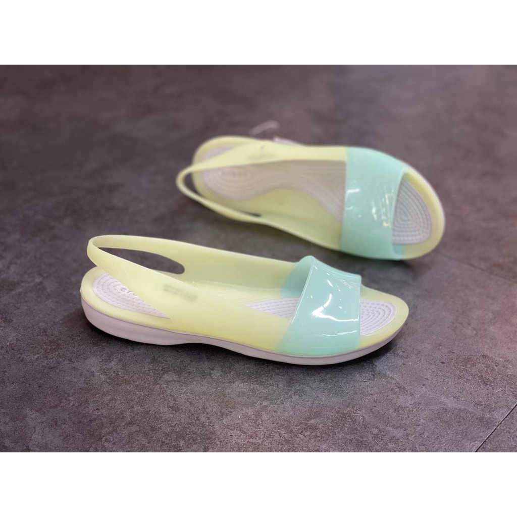 Giày Sandal Nữ Colorblock Flat Women'S Chính Hãng, Size 35 36 37 38 39 - Sấu Vui Vẻ