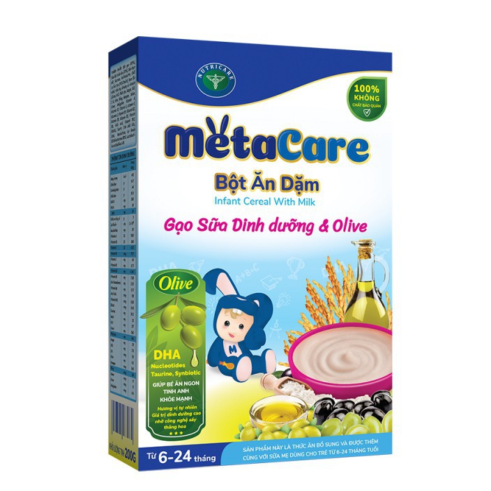 Bột ăn dặm Nutricare Metacare đầy đủ 13 loại (200g)