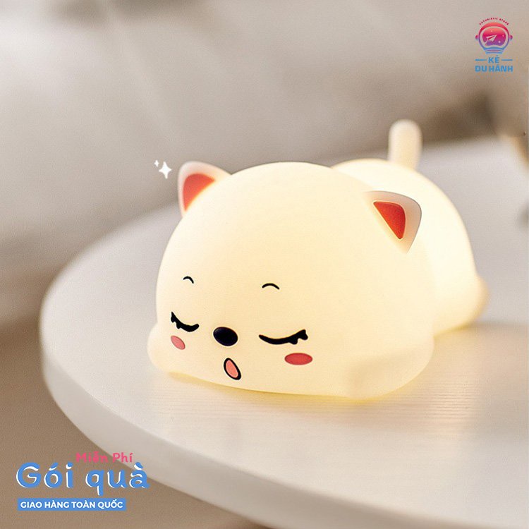 Đèn Silicon Snoring Cat Kẻ du hành