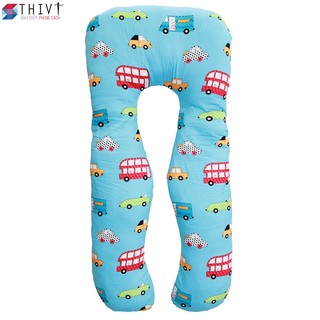 Gối ôm chữ U cao cấp cho bà bầu nhiều màu- Cotton Hàn Quốc - THIVI