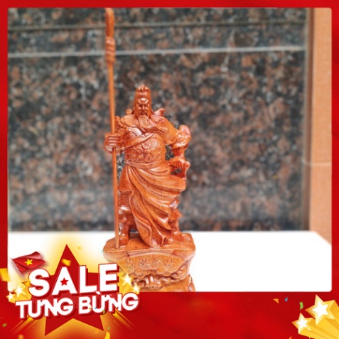 Tượng quan công gỗ hương cao 20 cm