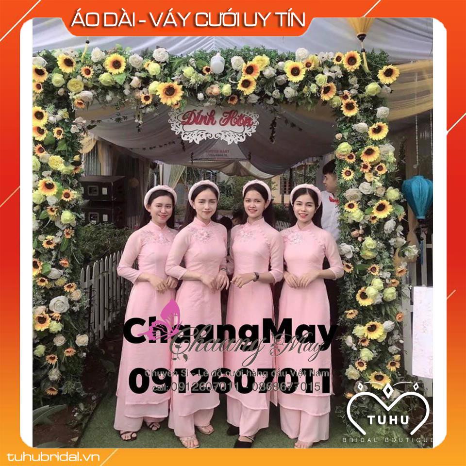 Áo dài lửng mềm mịn rủ không nhăn vải lụa xước cao cấp đẹp xuất sắc | BigBuy360 - bigbuy360.vn