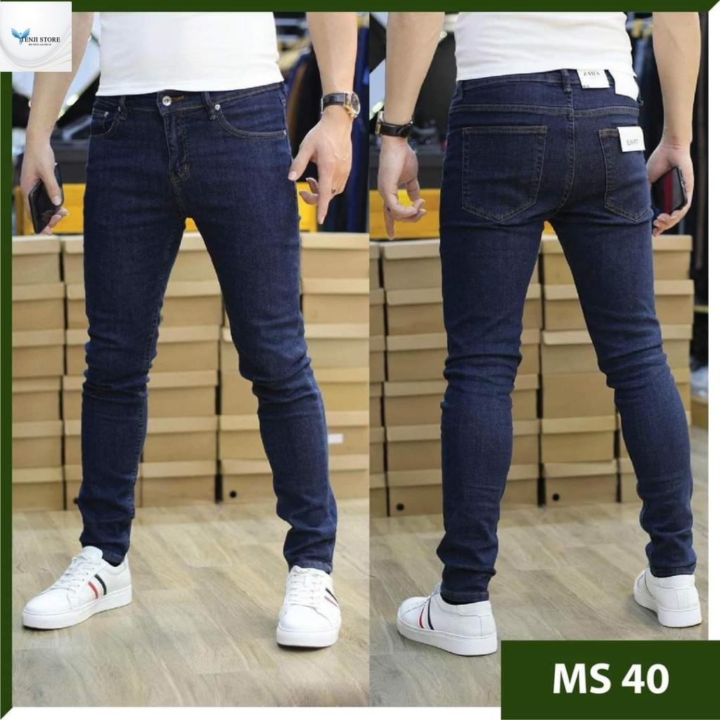 Quần jean nam màu xanh rách gối chất bò cao cấp co dãn 4 chiều cực đẹp, quần rin nam QDJ0606 Nhiều mẫu mới