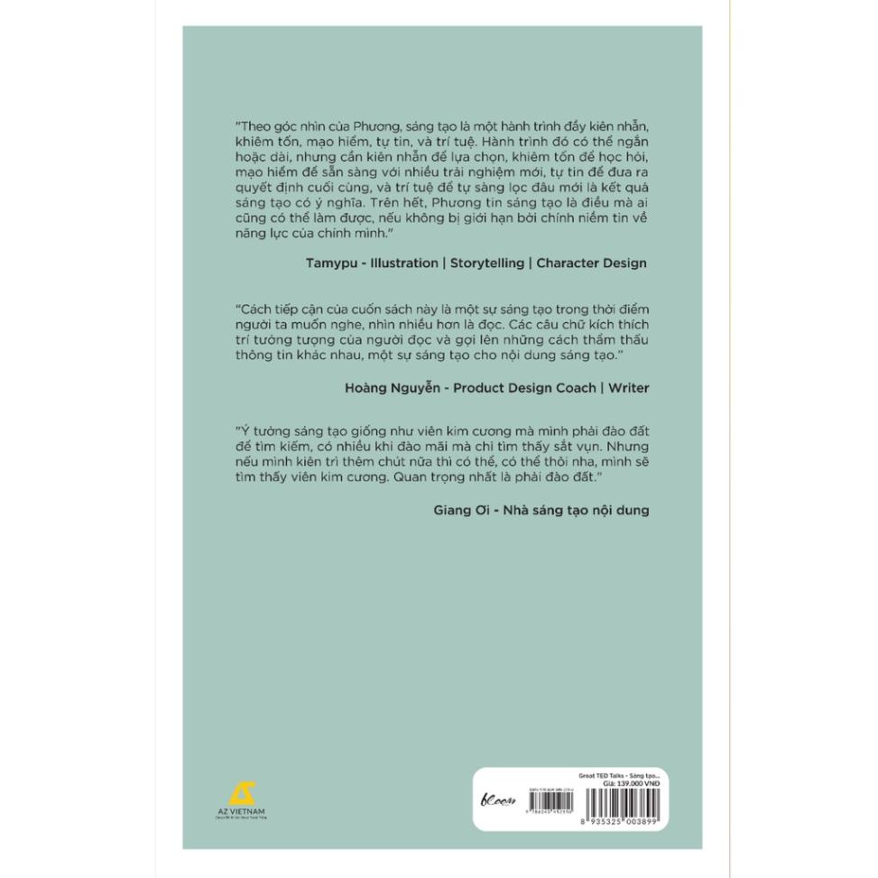 Sách - Great TED Talks: Sáng Tạo Trong Thời Đại Mới - Phá Vỡ Quy Chuẩn - AZVietNam