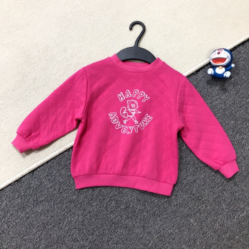 Áo phông dài tay bé gái hồng HM 1-8 tuổi 🌈 Áo thun bé gái cotton mềm xuất dư 1022