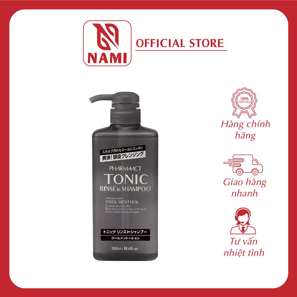Dầu Gội đầu Nam Tonic Pharmaact 550ml Nhật Bản mát lạnh bạc hà