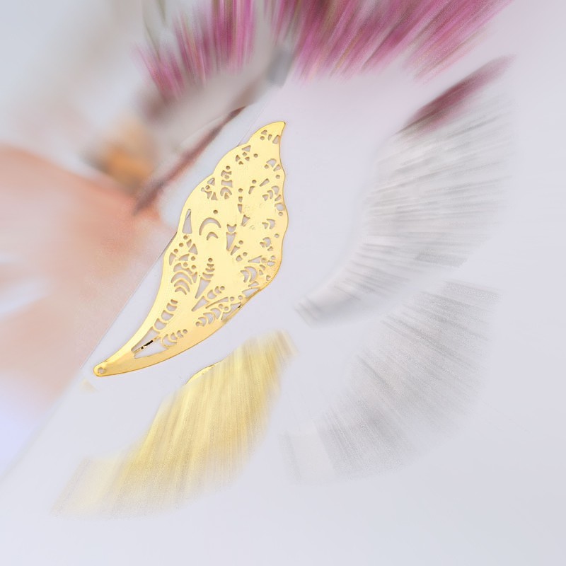 1 phiến họa tiết cánh chim làm vương miện Lolita nguyên liệu làm trâm làm trang sức cổ trang