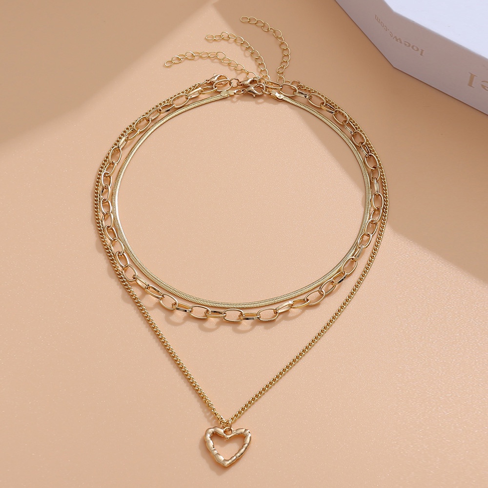 Vòng cổ Nhiều Lớp Hình Xương Rắn Phong Cách Hip Hop Ngọt Ngào