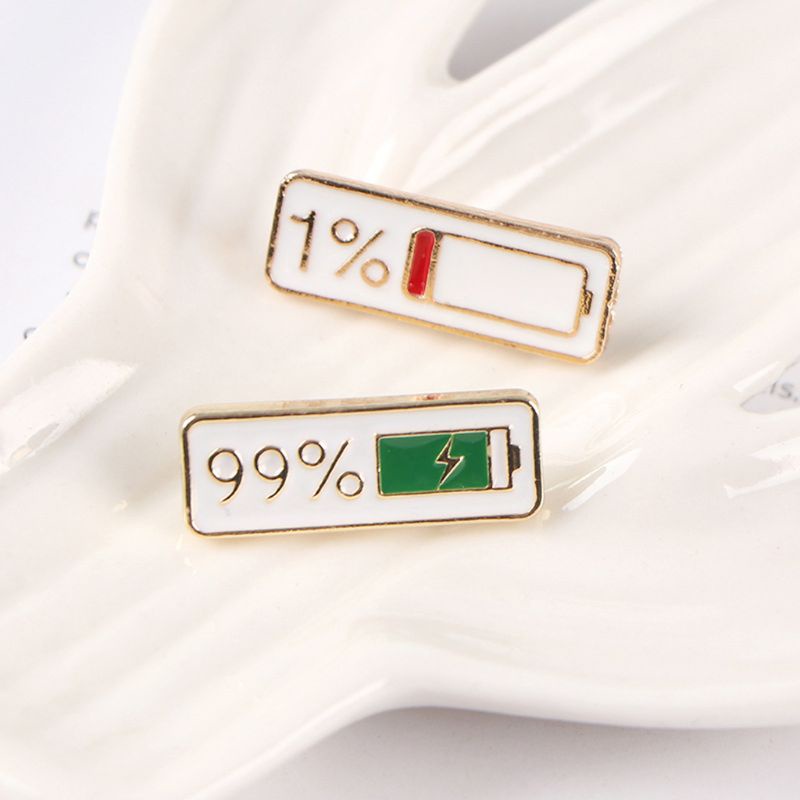 Set 2 Huy Hiệu Cài Áo Họa Tiết Hoạt Hình 1% 99% Dễ Phối Đồ