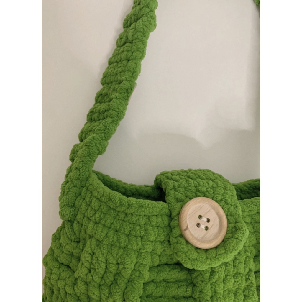 💎𝐀𝐌𝐎𝐑𝐌𝐈𝐎💎 Túi Xách Tay Họa Tiết Caro Đan Dây Chất Liệu Len Bông Phong Cách Hàn