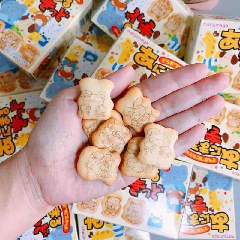 (Date 11/2023) Bánh quy bơ ăn dặm hình thú Matsunaga cho bé trên 1 tuổi - 35gam