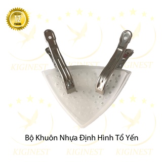 KHUÔN NHỰA TAM GIÁC ĐỊNH HÌNH ĐẮP SẤY TỔ YẾN + 2 KẸP NHỰA