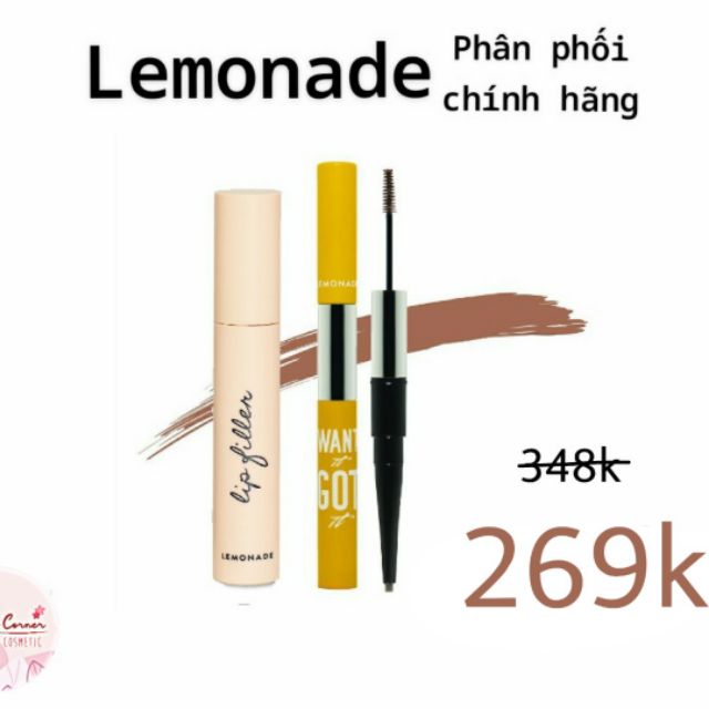 Combo Lemonade Lip filler + Chì Mày 2 Đầu Want It Got It | BigBuy360 - bigbuy360.vn