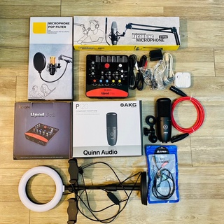Mic thu âm livestream AKG P120 và soundcard Icon Upod Pro full phụ kiện xịn