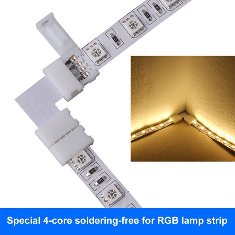 Set 40 Đầu Nối 4 Pin Chữ L Cho Dây Đèn LED 5050