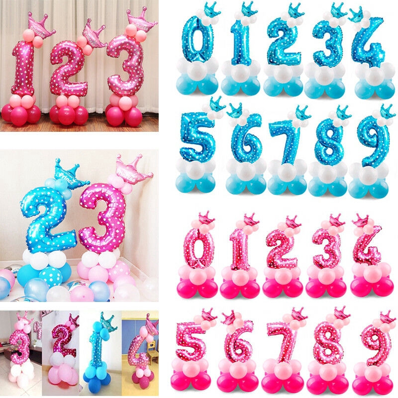 Bộ bong bóng nhôm hình vương miện dùng cho tiệc mừng em bé