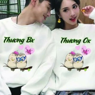 Áo đôi -áo cặp- áo nỉ đôi giá đã gồm 2 áo in thương ông xã bà xã