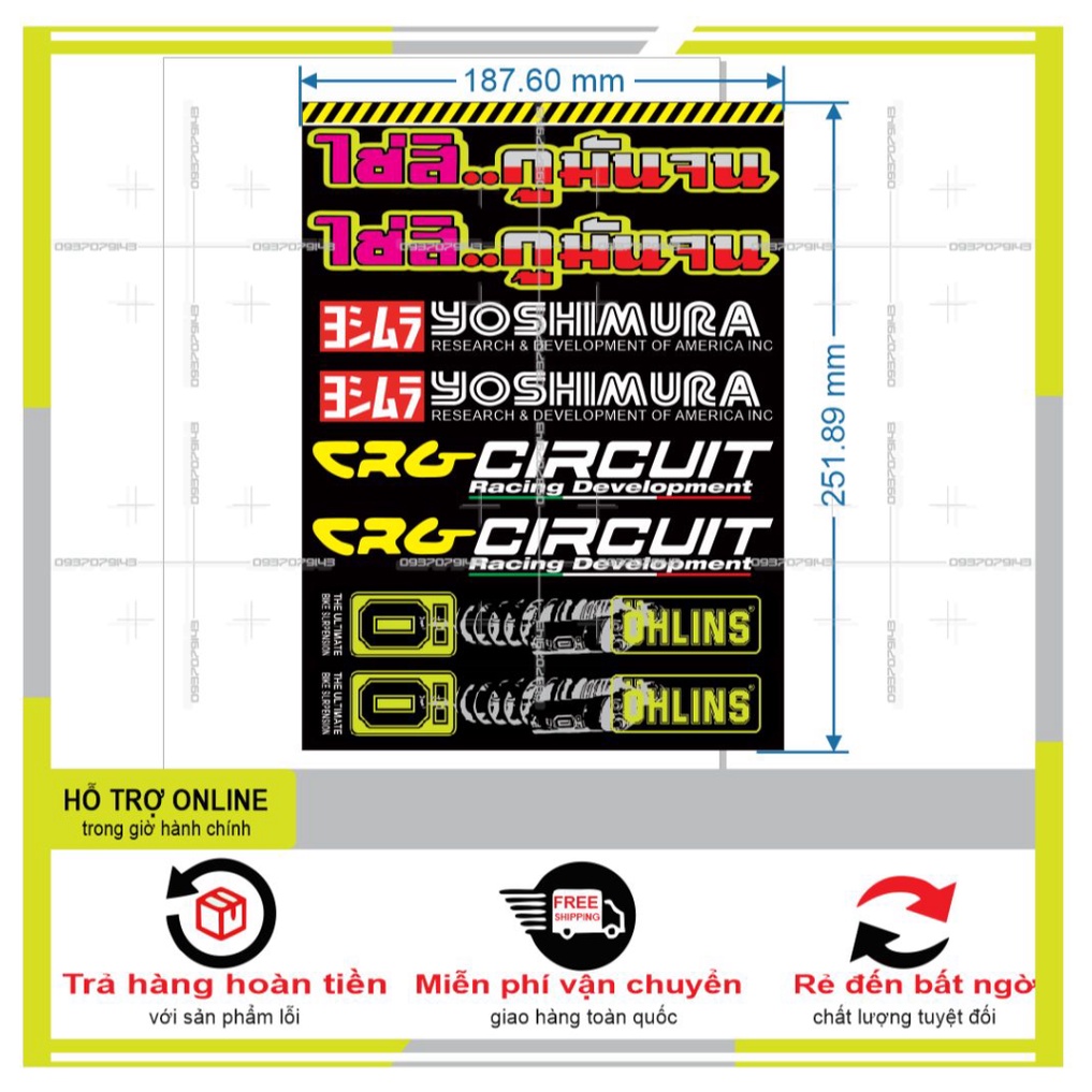 LOGO STICKER DÁN CHÂN PHUỘC M3 - SHINDECAL2