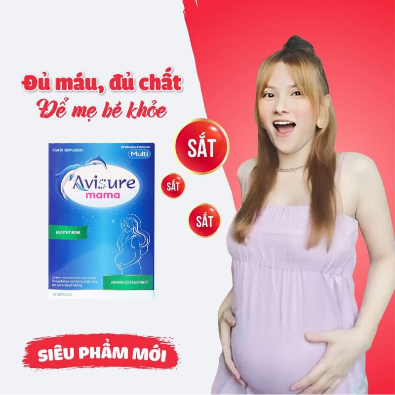 Avisure mama (hộp 60 viên) bổ sung vi chất thiết yếu - DHA - EPA cho phụ nữ mang thai và sau sinh