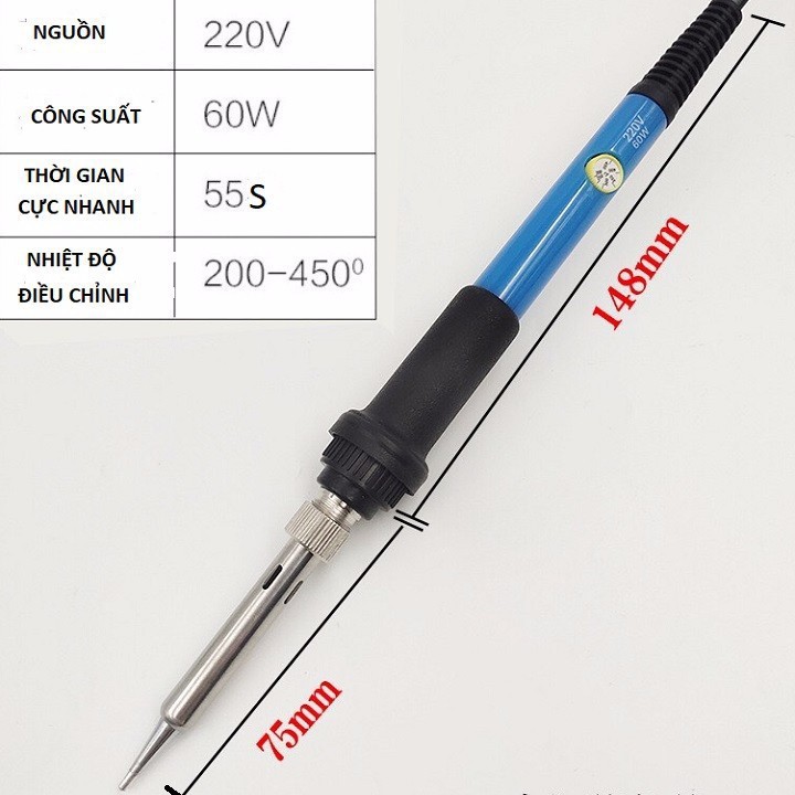 Mỏ hàn chì ,hàn xung tặng kèm thiếc hàn + nhựa thông+5 mũi hàn +giá đỡ