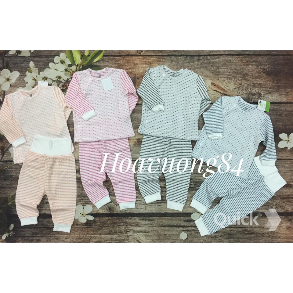 Bộ áo cài lệch quần cạp cao dày Lullaby