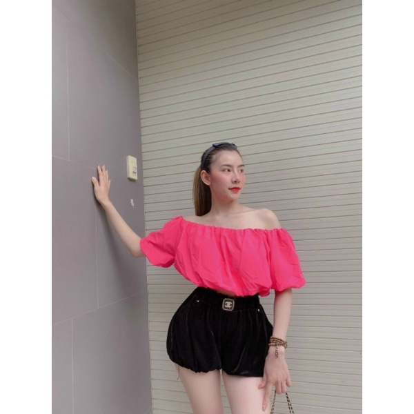 Áo croptop tay phồng về full màu MAMY060720