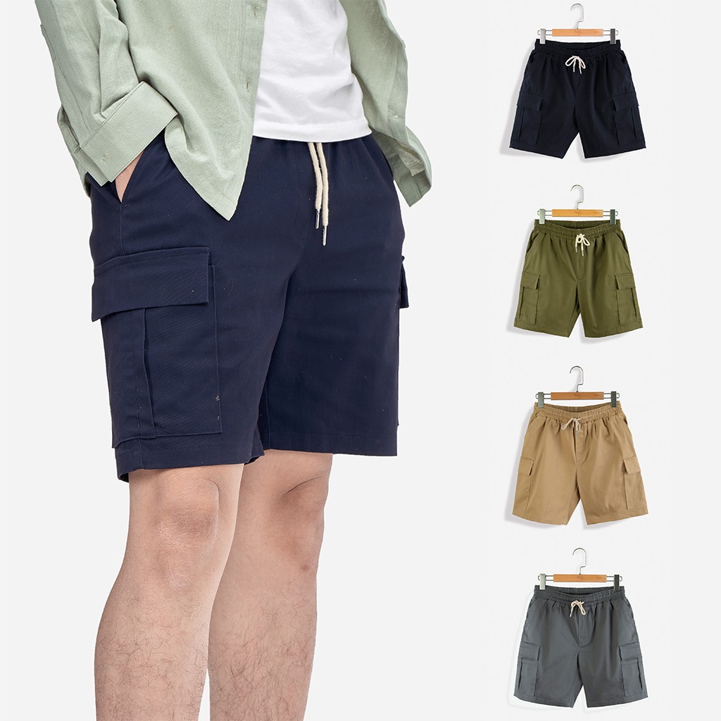 Quần Short Kaki Túi Hộp R.M Menswear,5 Màu Unisex Ulzzang Hàn Quốc