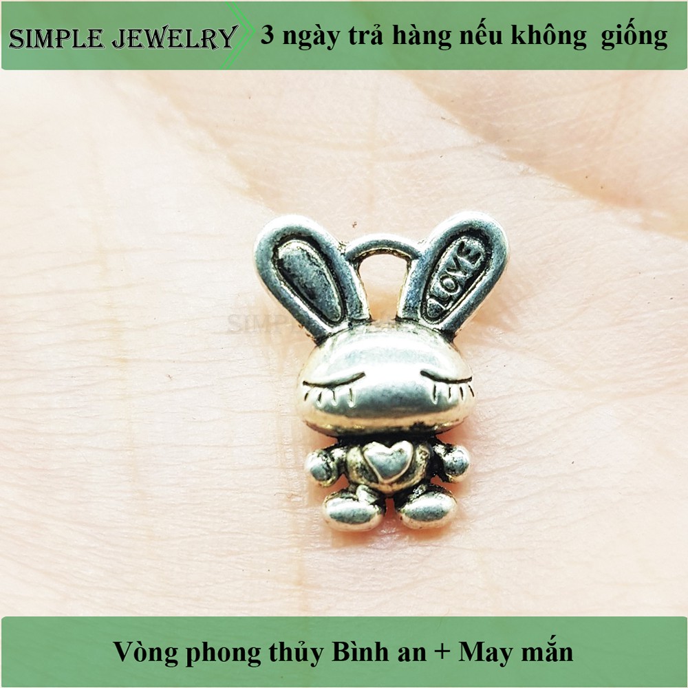 Charm bạc các con vật phong thủy, dùng để phối với vòng tay và được mạ bạc không han gỉ