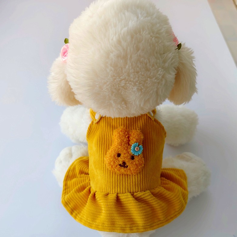 [27Pets] Váy Yếm Vải Nhung Trang Trí Búp Bê