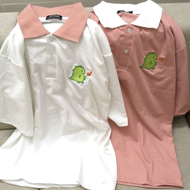 Áo polo [ hình thật kèm clip % ] thêu khủng lông khè lửa siêu hot🦕