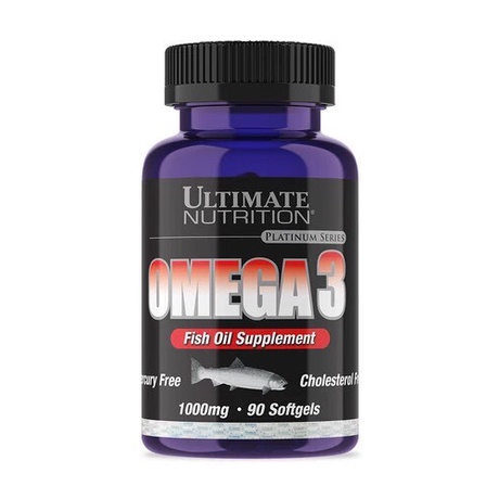 Viên uống dầu cá Omega 3 Ultimate Nutrition tăng cường sức khỏe tim, da, mắt, não, khớp và đường tiêu hóa (Lọ 180 viên)