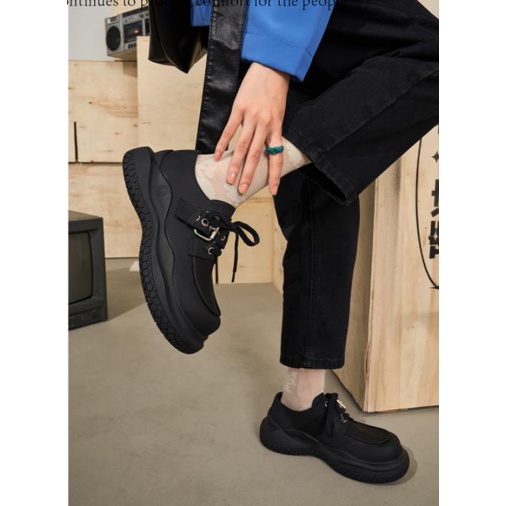 Giày Da Đế Dày Phong Cách Anh Quốc Thời Trang Cho Nữ