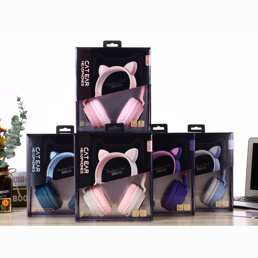 [Bản Cao Cấp] Tai Nghe Tai Mèo HEADPHONE CATEAR Model BT028C Bluetooth 5.0 Chống Ồn, Bass Chắc, Êm Tai | BigBuy360 - bigbuy360.vn