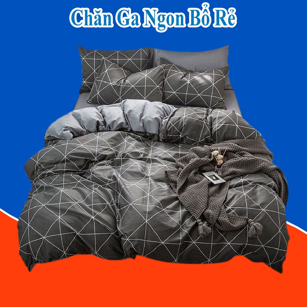 Bộ chăn ga gối trải giường 1m6 1m8 cotton poly, HUTA bộ ga giường Cute 1m6 1m8 2m Chất mịn, đẹp , th