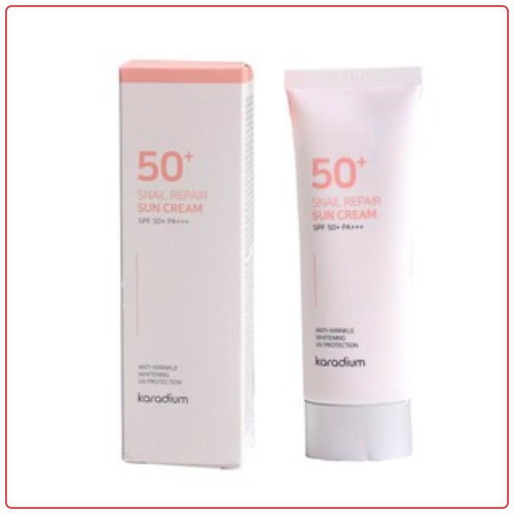 KEM CHỐNG NẮNG -KARADIUM -Kem Chống Nắng Nâng Tone Da Karadium Snail Repair Sun Cream SPF 50+ PA+++