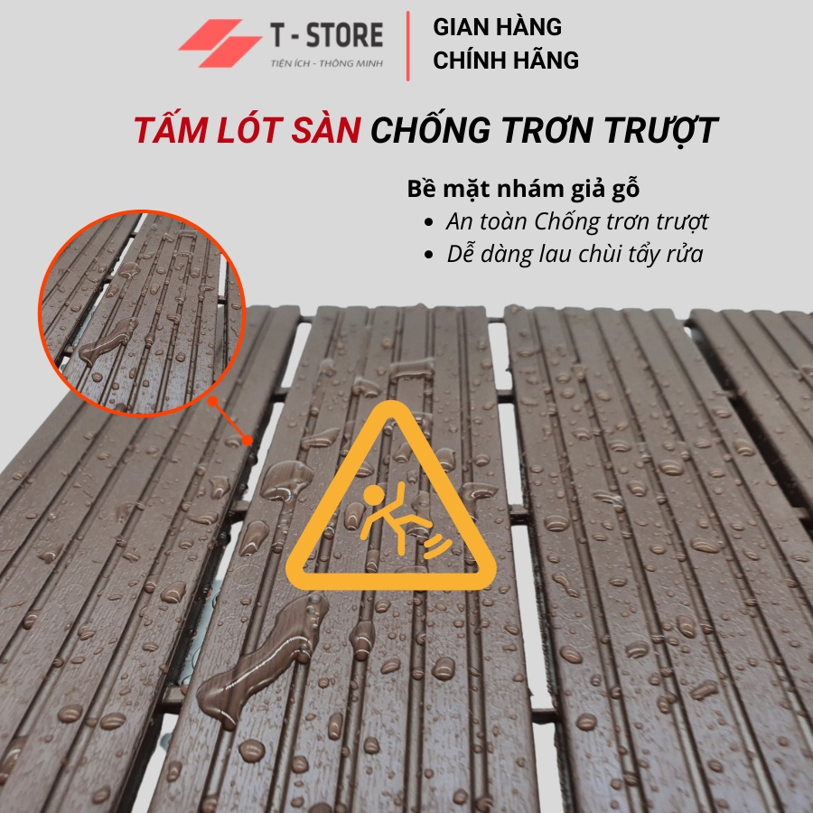 Combo 11 Tấm Lót Sàn Special Ban Công/ Bể Bơi/ Nhà Vệ Sinh, Vỉ Nhựa Thoát Nước, Thảm Nhựa Lót Sàn Chống Trượt
